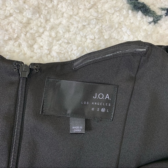 J.O.A. Black Silk Off the Shoulder Romper - Picture 14 of 14